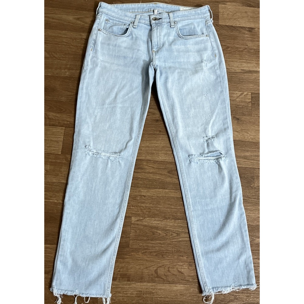 Rag & Bone Dre Boyfriend Jean 25 Low Rise Slim Boyfriend in Edgeview‎ Wash USA